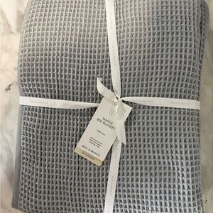 Boll & Branch Shore Gray Waffle Bed Blanket King size